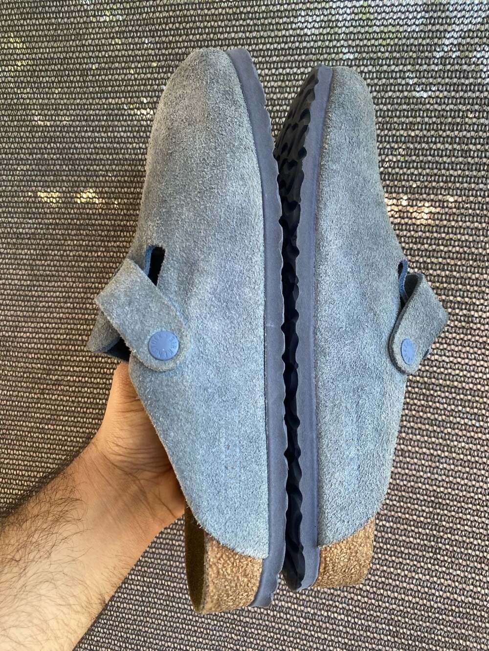 Birkenstock Boston Soft Footbed Suede Clogs in Elemental Blue women’s size 10 - Picture 4 of 7